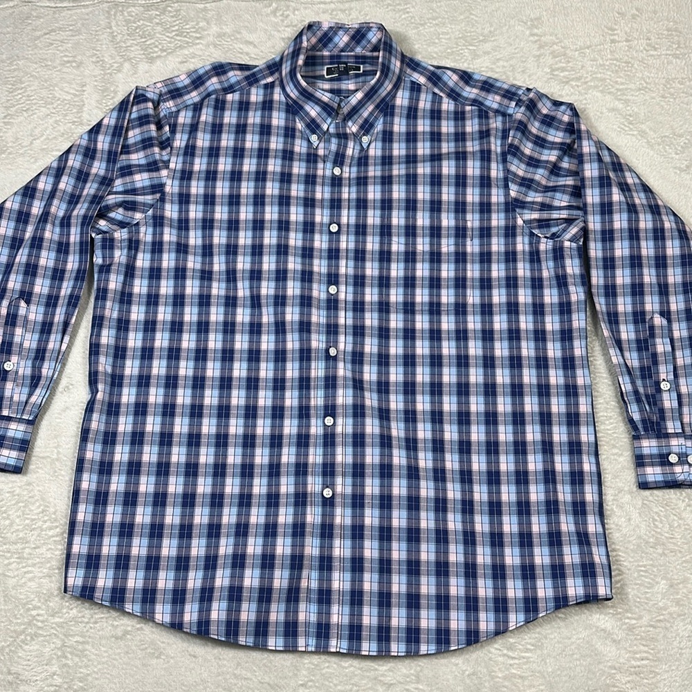 Club Room Performance Button Down Long Sleeve Shirt Men’s size 17 1/2 x …